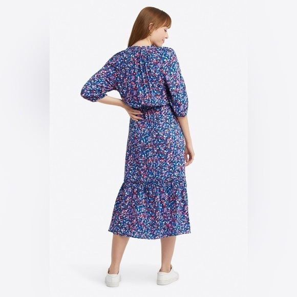Draper James Martina Popover Dress in Spring Ditsy Floral, Size M - Picture 2 of 10